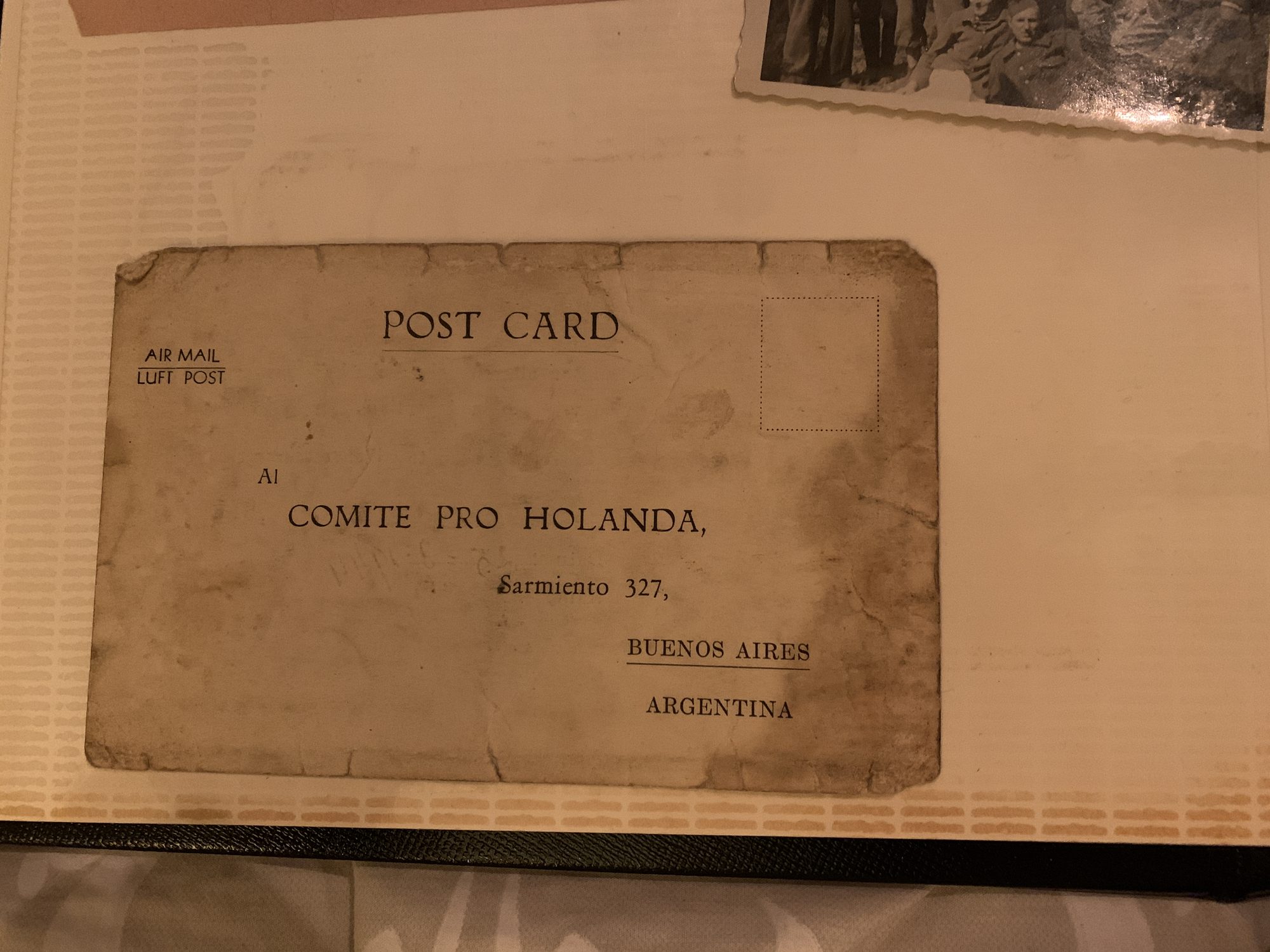 Postkaart Comité Pro Holanda Buenos Aires