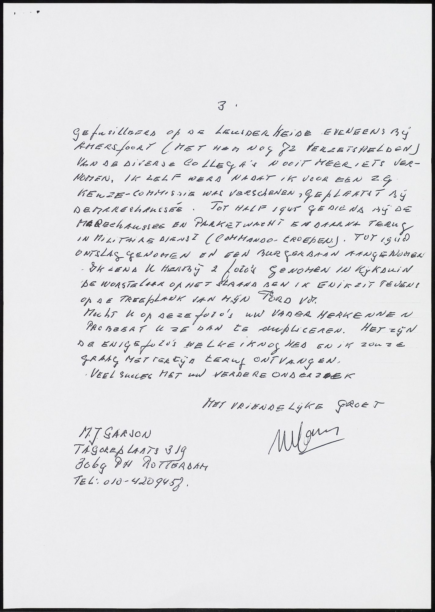 Dossier 45e Res.G.C., blad 9 (brief Garson, slot)