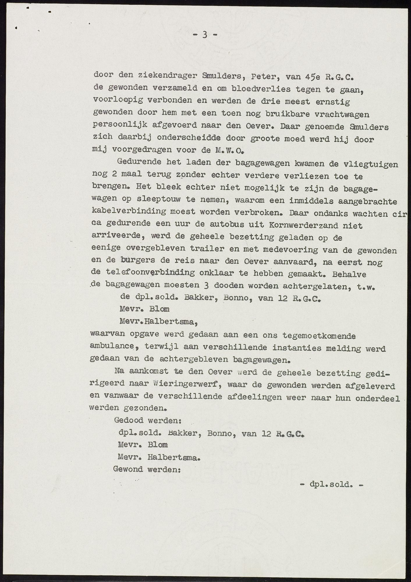 Rapport Detachement Breezanddijk, blad 3